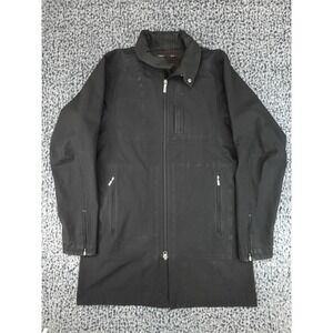 Nau Softshell Trench Jacket Mens Medium Black Zip Up Techwear Coat